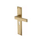 Atlantis Long Door Handle on Plate by M Marcus - Heritage Brass