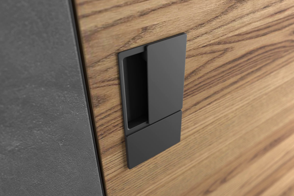 AGB Wave Flush Pocket Door Handle - additional image