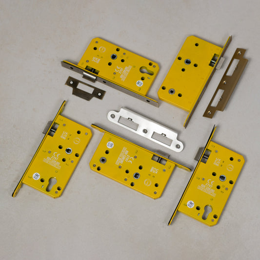 Atlantic DIN Radius Heavy Duty Bathroom Lock Single Turn 60mm backset