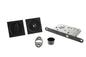 AGB Square Flush Handle Sliding Door Bathroom Lock Set - Matt Black - Default