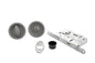 AGB Round Flush Handle Sliding Door Bathroom Lock Set - Satin Chrome - Default