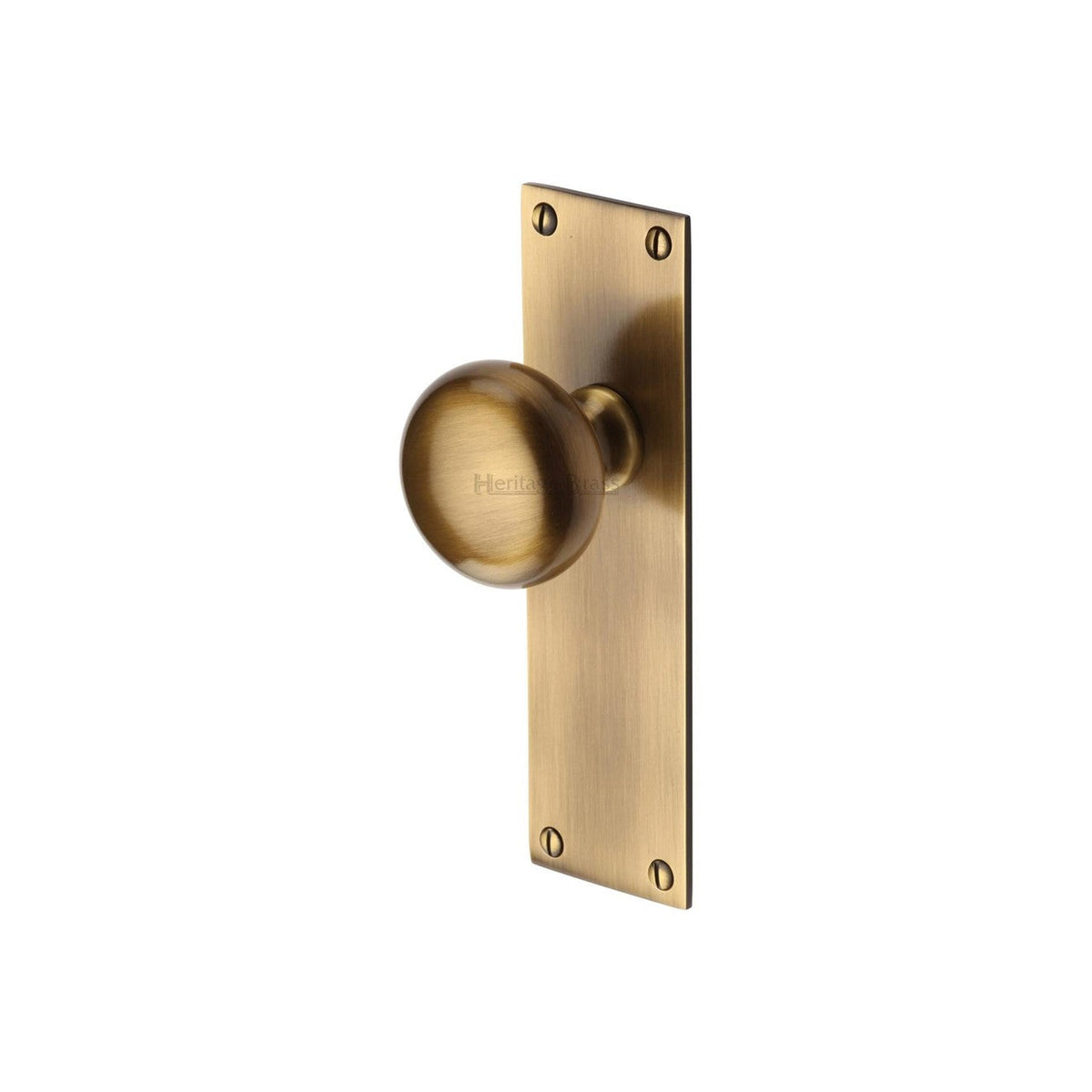 Balmoral Door Knob on Plate by M Marcus - Heritage Brass