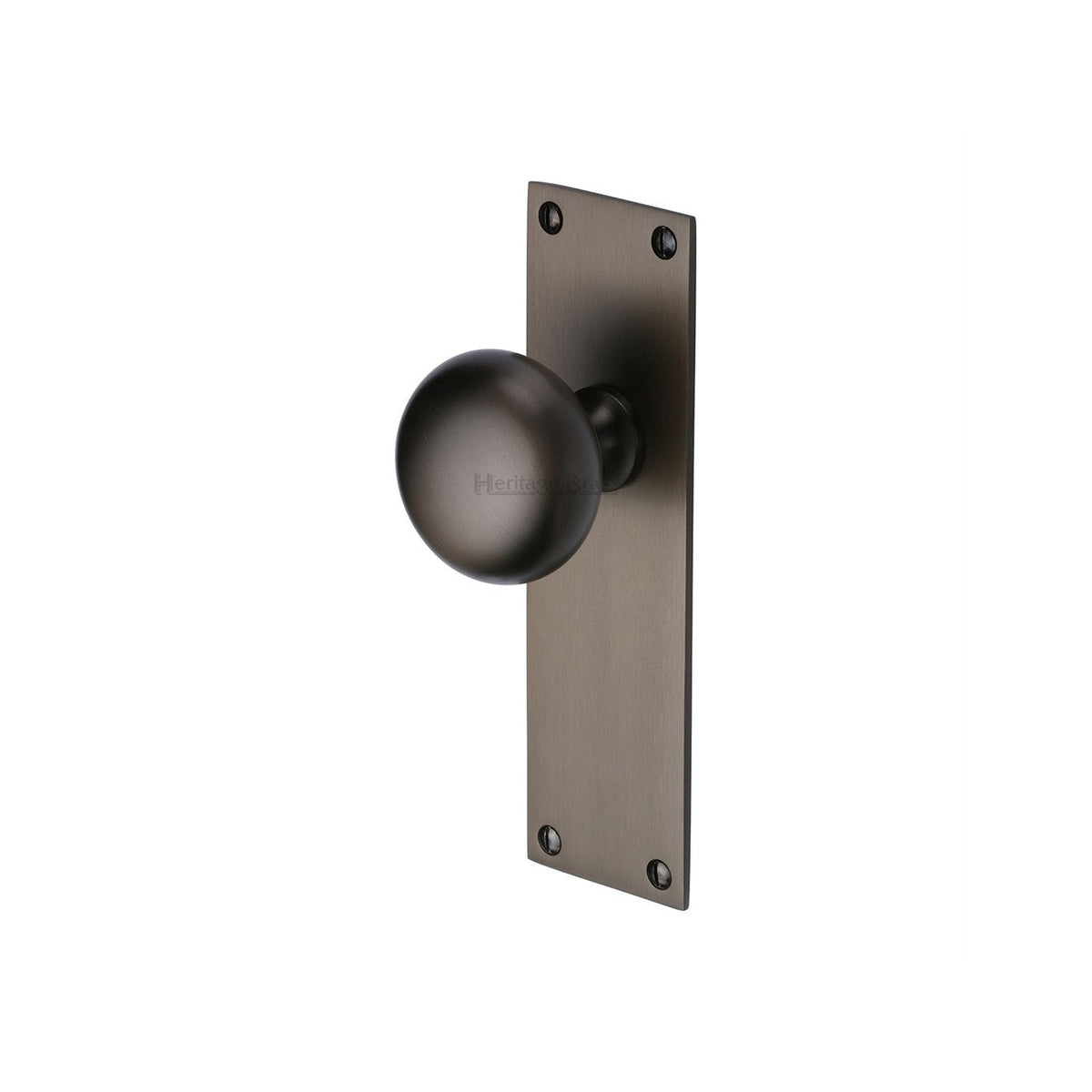Balmoral Door Knob on Plate by M Marcus - Heritage Brass
