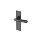 Bauhaus Door Handle on Plate by M Marcus - Heritage Brass