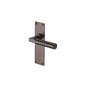Bauhaus Door Handle on Plate by M Marcus - Heritage Brass