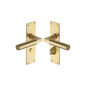Bauhaus Door Handle on Plate by M Marcus - Heritage Brass