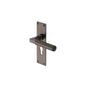 Bauhaus Door Handle on Plate by M Marcus - Heritage Brass