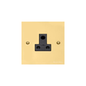 Bauhaus Range Polished Brass Switches & Sockets, BH1 - 5 Amp 3 Round Pin Socket by Heritage Brass By M-Marcus