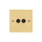 Bauhaus Range Polished Brass Switches & Sockets, BH1 - TV/FM Diplexed Socket by Heritage Brass By M-Marcus