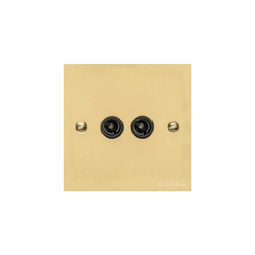 Bauhaus Range Polished Brass Switches & Sockets, BH1 - TV/FM Diplexed Socket by Heritage Brass By M-Marcus