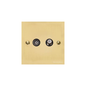 Bauhaus Range Polished Brass Switches & Sockets, BH1 - TV/Satellite Socket by Heritage Brass By M-Marcus