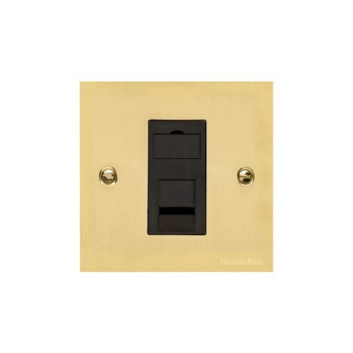 Bauhaus Range Polished Brass Switches & Sockets, BH1 - 1 Gang CAT6 by Heritage Brass By M-Marcus