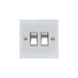 Bauhaus Range Polished Chrome Switches & Sockets, BH2 - 2 Gang Rocker Switch by Heritage Brass By M-Marcus