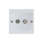 Bauhaus Range Polished Chrome Switches & Sockets, BH2 - TV/Satellite Socket by Heritage Brass By M-Marcus