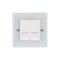 Bauhaus Range Polished Chrome Switches & Sockets, BH2 - 2 Gang Secondary Line Socket by Heritage Brass By M-Marcus