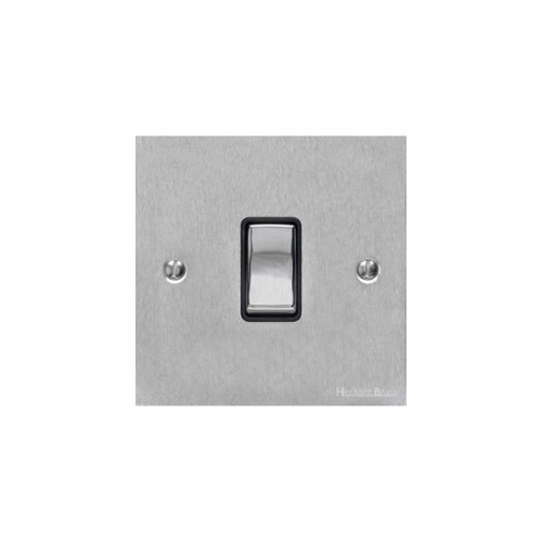 Bauhaus Range Satin Chrome Switches & Sockets, BH3 - 20A Double Pole Switch by Heritage Brass By M-Marcus