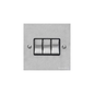 Bauhaus Range Satin Chrome Switches & Sockets, BH3 - 3 Gang Rocker Switch by Heritage Brass By M-Marcus