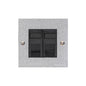 Bauhaus Range Satin Chrome Switches & Sockets, BH3 - 2 Gang Master Line Socket by Heritage Brass By M-Marcus