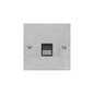 Bauhaus Range Satin Chrome Switches & Sockets, BH3 - 1 Gang Master Line Socket by Heritage Brass By M-Marcus