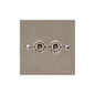 Bauhaus Range Satin Nickel Switches & Sockets, BH5 - 2 Gang Toggle Switch by Heritage Brass By M-Marcus