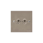 Bauhaus Range Satin Nickel Switches & Sockets, BH5 - 2 Gang Toggle Switch by Heritage Brass By M-Marcus