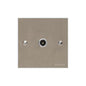 Bauhaus Range Satin Nickel Switches & Sockets, BH5 - 1 Gang Isolated TV Coaxial Socket by Heritage Brass By M-Marcus
