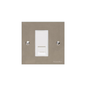 Bauhaus Range Satin Nickel Switches & Sockets, BH5 - 1 Gang RJ45 by Heritage Brass By M-Marcus