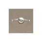 Bauhaus Range Satin Nickel Switches & Sockets, BH5 - 1 Gang Dimmer 400 watts (Compatible with halogen/ incandescent bulbs) by Heritage Brass By M-Marcus