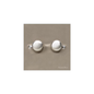 Bauhaus Range Satin Nickel Switches & Sockets, BH5 - 2G Multi Location Secondary Dimmer by Heritage Brass By M-Marcus