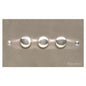 Bauhaus Range Satin Nickel Switches & Sockets, BH5 - 3G Multi Location Secondary Dimmer by Heritage Brass By M-Marcus