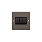 Bauhaus Range Matt Bronze Switches & Sockets, BH9 - 3 Gang Rocker Switch by Heritage Brass By M-Marcus