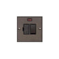 Bauhaus Range Matt Bronze Switches & Sockets, BH9 - Switched Spur with Neon (13 Amp) by Heritage Brass By M-Marcus