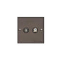 Bauhaus Range Matt Bronze Switches & Sockets, BH9 - TV/Satellite Socket by Heritage Brass By M-Marcus