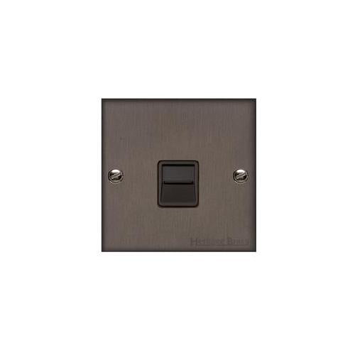 Bauhaus Range Matt Bronze Switches & Sockets, BH9 - 1 Gang Secondary Line Socket by Heritage Brass By M-Marcus
