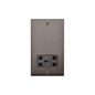 Bauhaus Range Matt Bronze Switches & Sockets, BH9 - Shaver Socket Output Voltage 110/240V by Heritage Brass By M-Marcus