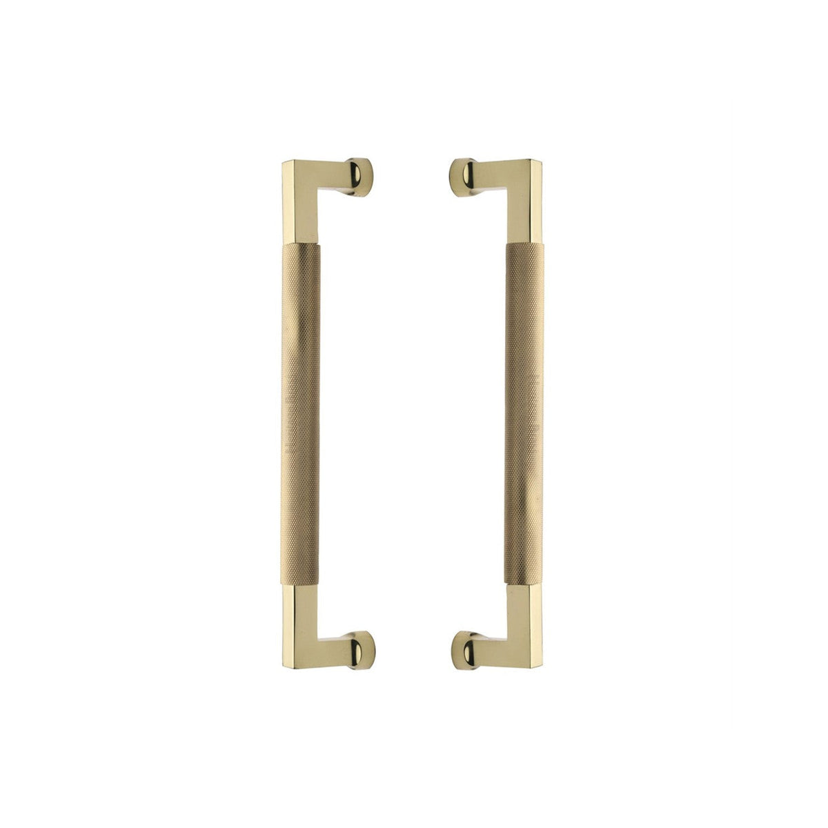 Bauhaus Knurled Back to Back Door Pull Handle by M Marcus - Heritage Brass