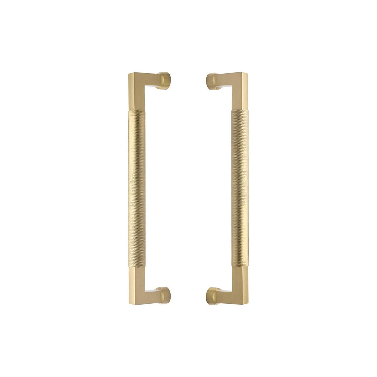 Bauhaus Knurled Back to Back Door Pull Handle by M Marcus - Heritage Brass