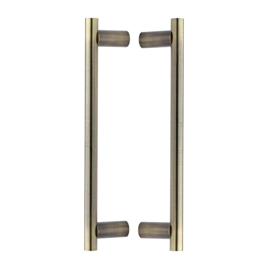 Bar Back to Back Door Pull Handle - Antique Brass - 336 mm