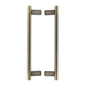 Bar Back to Back Door Pull Handle - Antique Brass - 336 mm