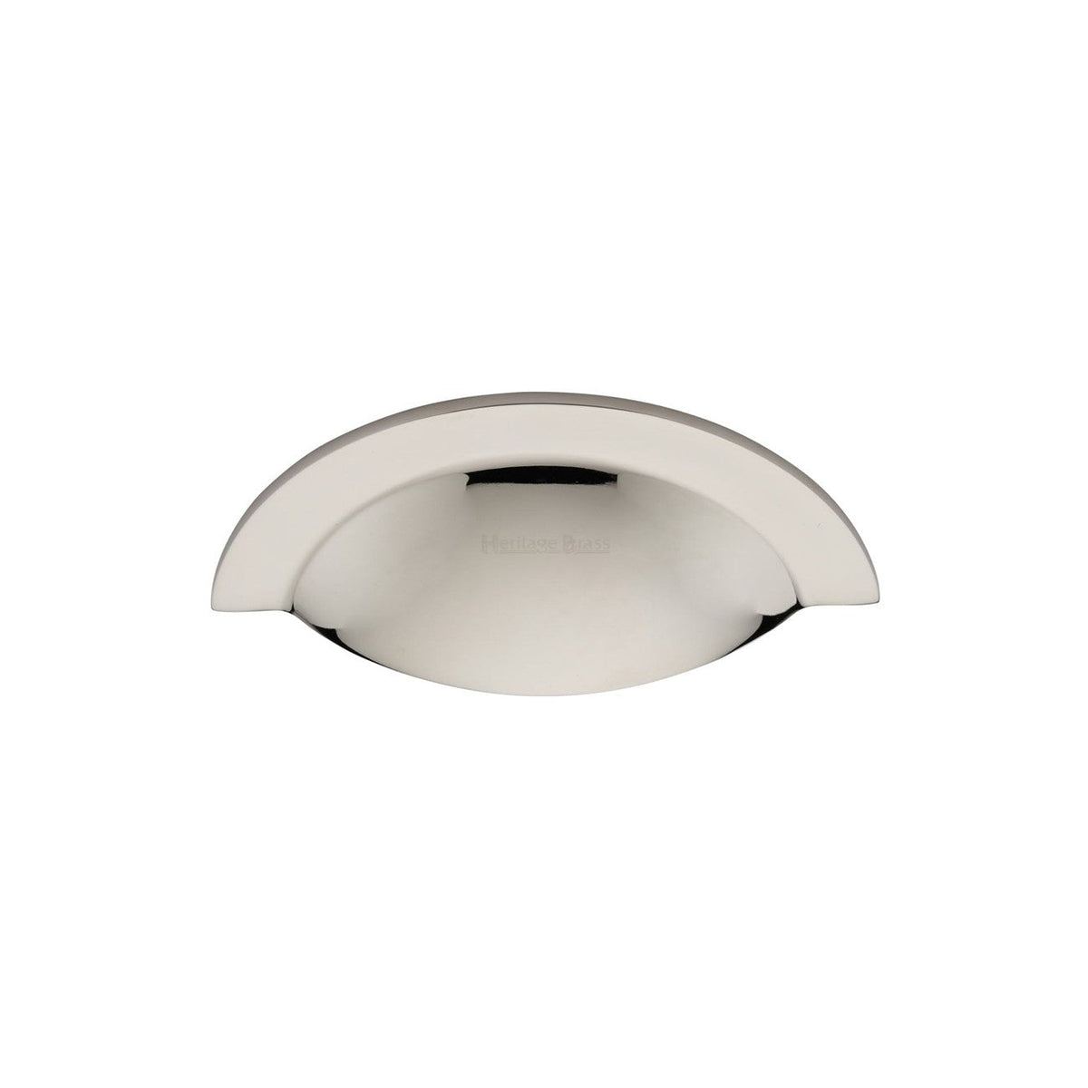 Crescent Drawer Cup Pull by M Marcus - Heritage Brass