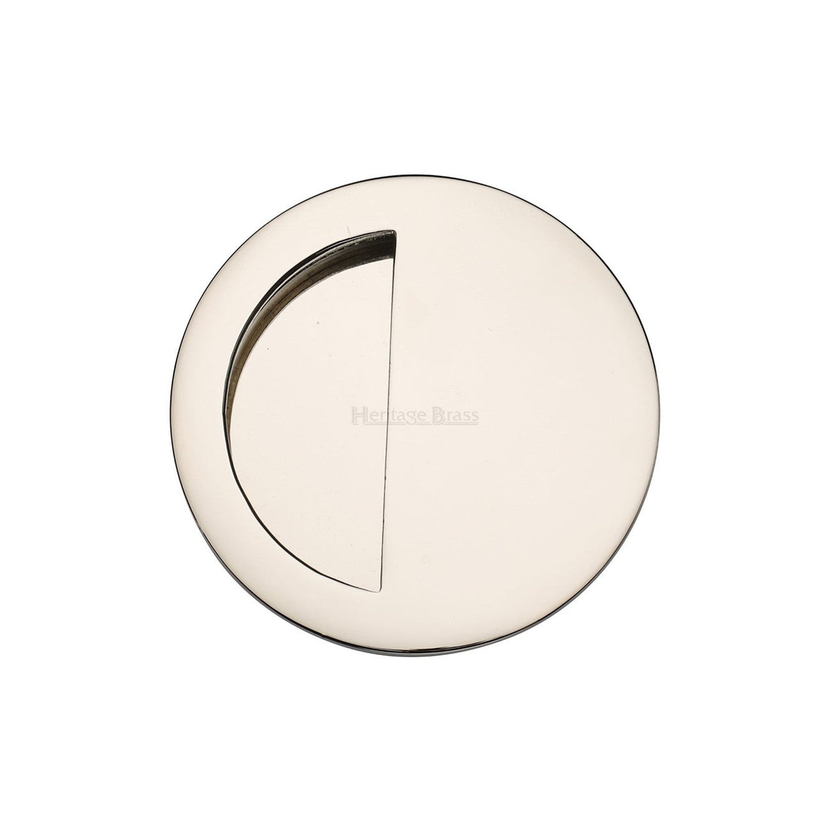 Round Half Moon Flush Pull by M Marcus - Heritage Brass
