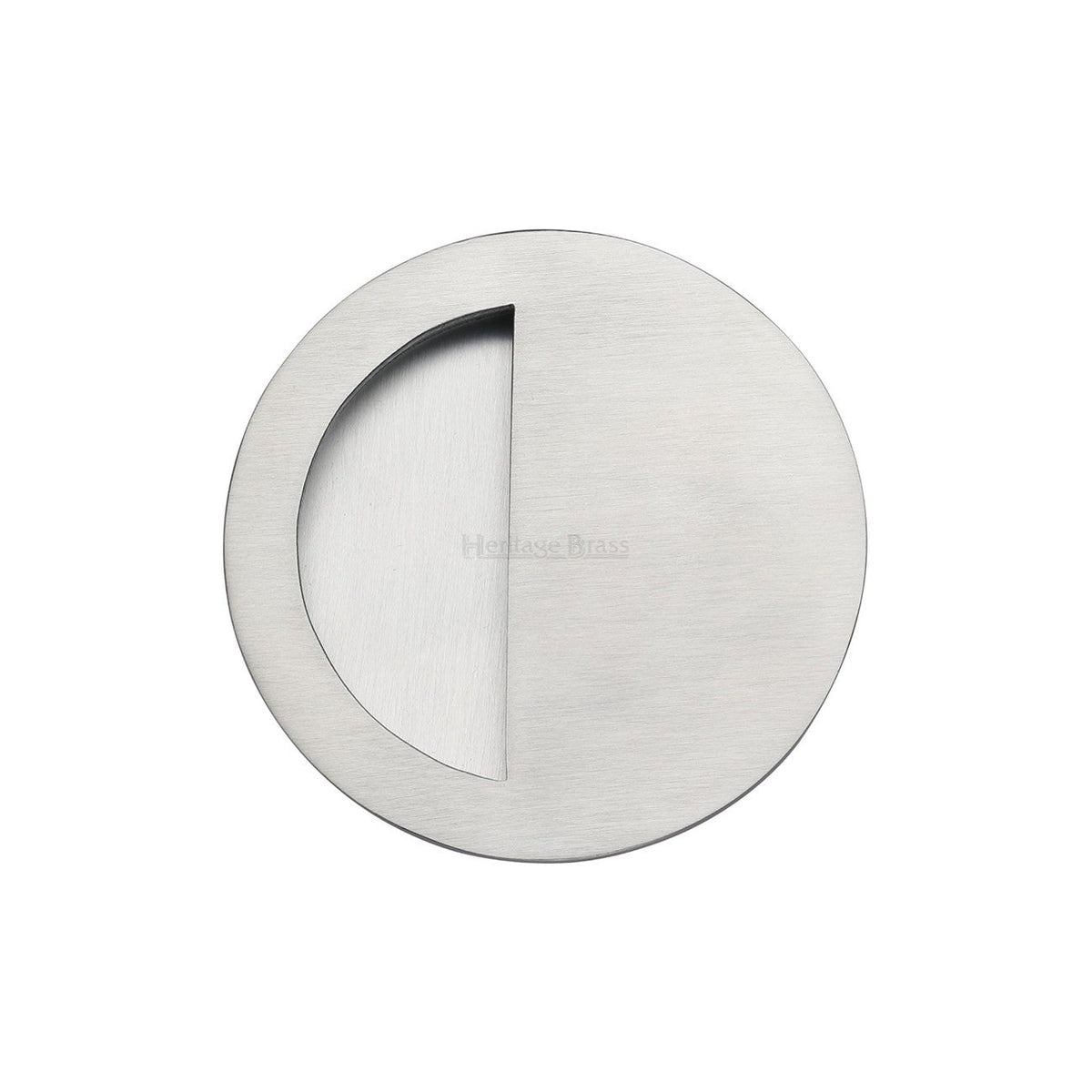 Round Half Moon Flush Pull by M Marcus - Heritage Brass