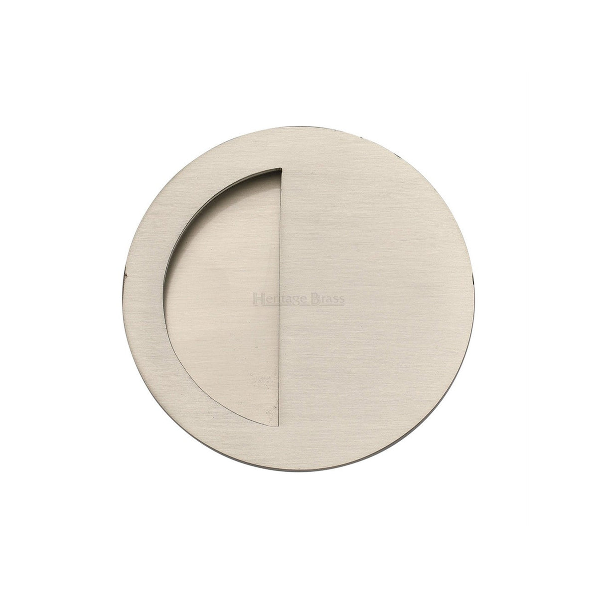 Round Half Moon Flush Pull by M Marcus - Heritage Brass