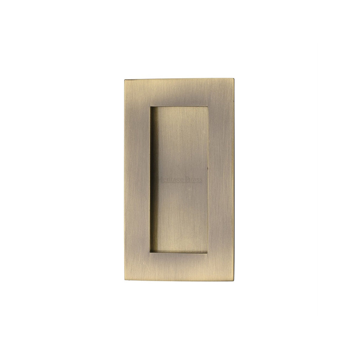 Rectangular Flush Pull - C1855 - Antique Brass - 105 mm