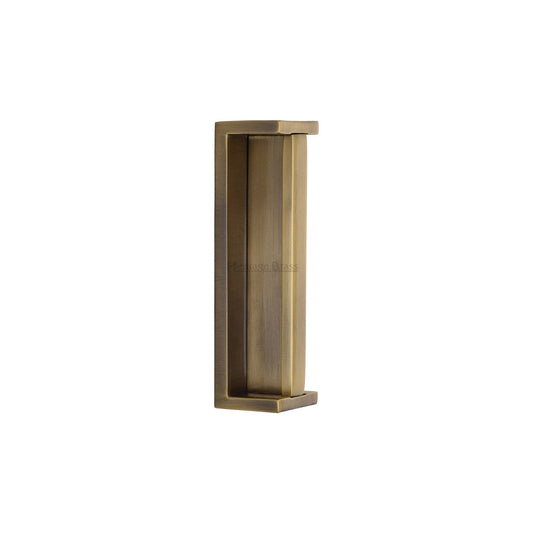 Heritage Brass Sliding Flush Pull by M Marcus - Heritage Brass