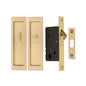 Flush Pull Privacy Set by M Marcus - Heritage Brass