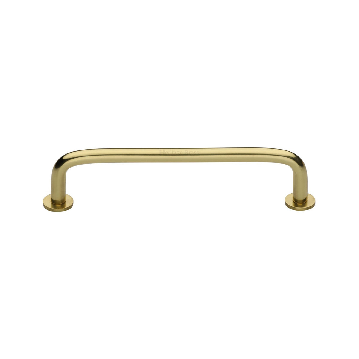 Wire Cabinet Pull Handle with Rose by M Marcus - Heritage Brass