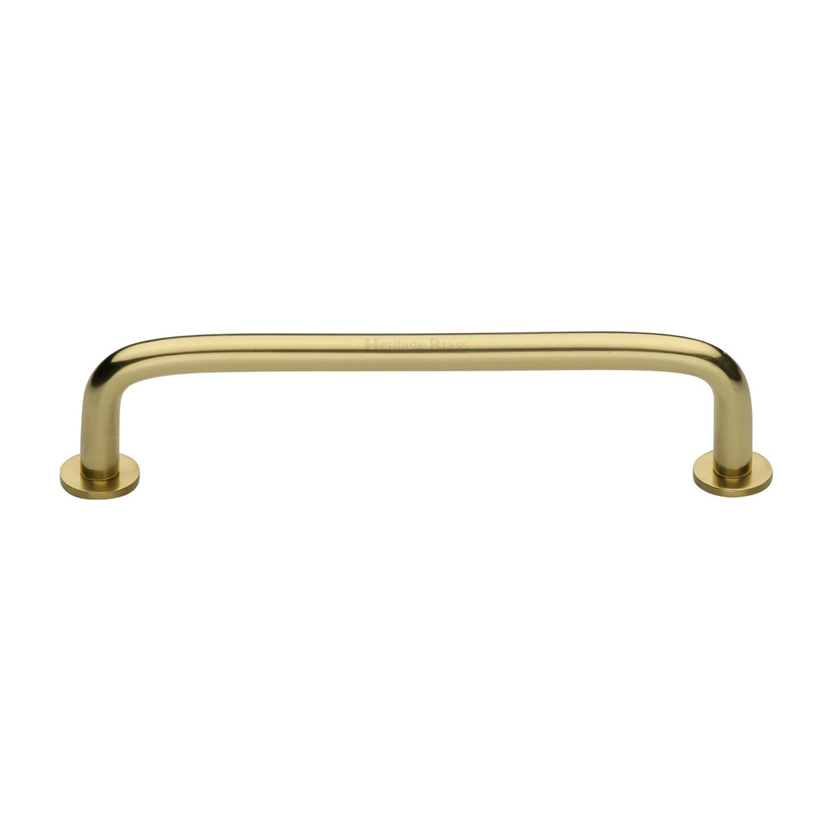 Wire Cabinet Pull Handle with Rose by M Marcus - Heritage Brass