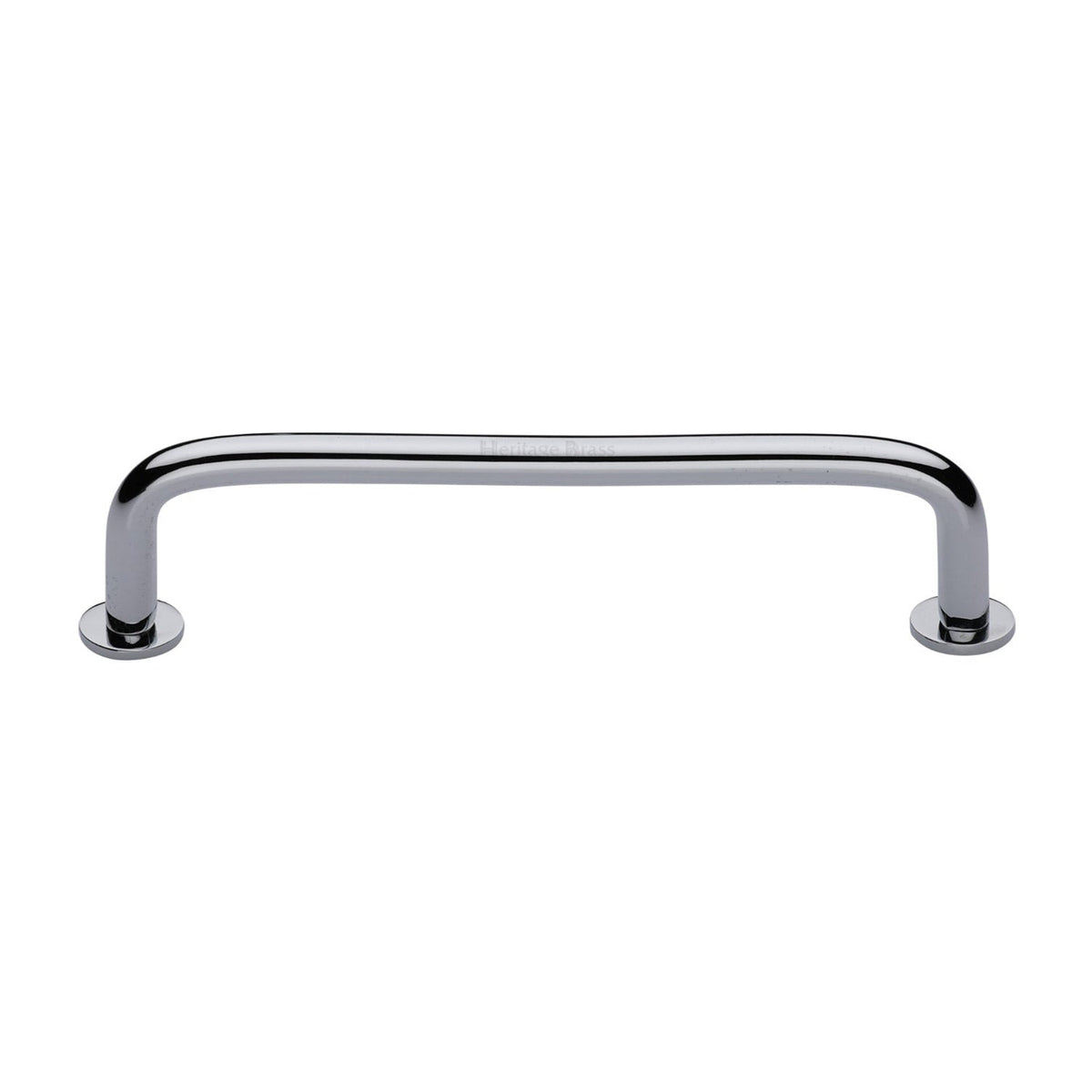 Wire Cabinet Pull Handle with Rose by M Marcus - Heritage Brass