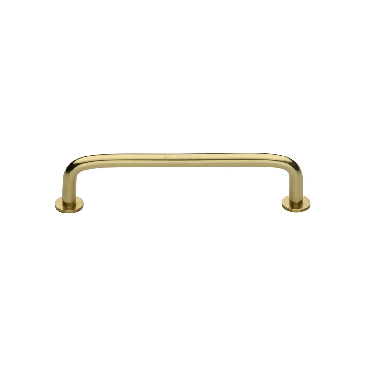 Wire Cabinet Pull Handle with Rose by M Marcus - Heritage Brass